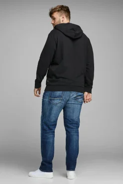 Jack & Jones PLUS Sudadera capucha print logo PLUS negro Best