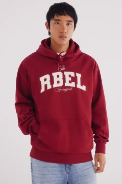 Springfield Sudadera capucha Rbel rojo