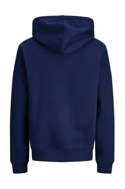 Jack & Jones PLUS Sudadera con capucha logo frontal azul Discount