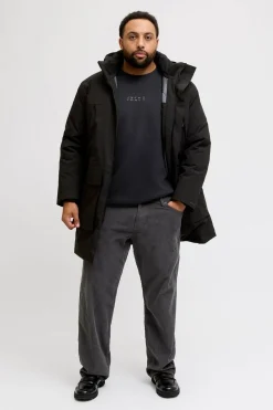 Jack & Jones PLUS Sudadera con capucha y logo negro