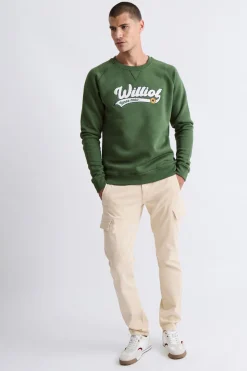 Williot Sudadera Con Manga Ranglan Logo Vintage Verde oscuro Online