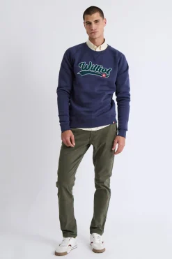 Williot Sudadera Con Manga Ranglan Logo Vintage Azul marino Best