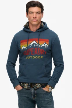 Superdry Sudadera cordón ajuste azul Discount