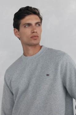 Pedro del Hierro Sudadera cuello caja Gris Discount