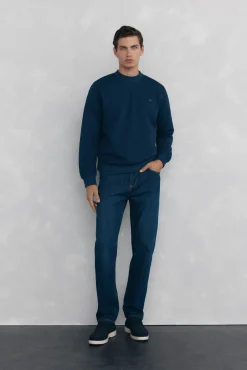 Pedro del Hierro Sudadera cuello caja Azul Clearance