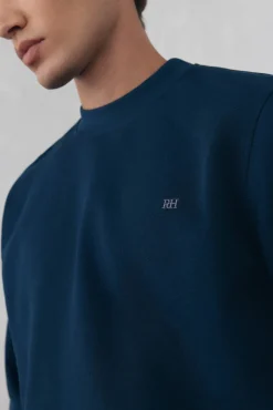 Pedro del Hierro Sudadera cuello caja Azul Clearance