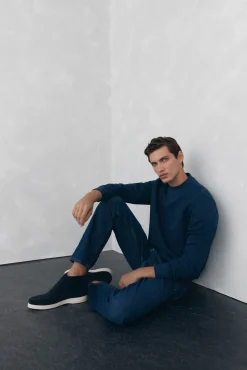 Pedro del Hierro Sudadera cuello caja Azul Clearance
