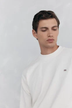 Pedro del Hierro Sudadera cuello caja Blanco Sale