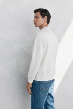 Pedro del Hierro Sudadera cuello caja Blanco Sale