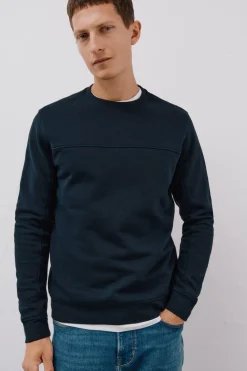 Cortefiel Sudadera cuello caja Azul marino Clearance