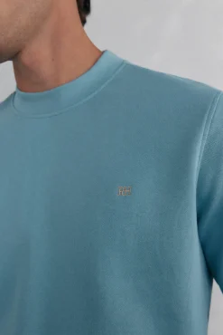 Pedro del Hierro Sudadera cuello caja Azul Clearance