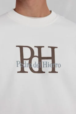 Pedro del Hierro Sudadera cuello caja big logo Blanco New
