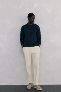 Pedro del Hierro Sudadera cuello caja tejido técnico Azul