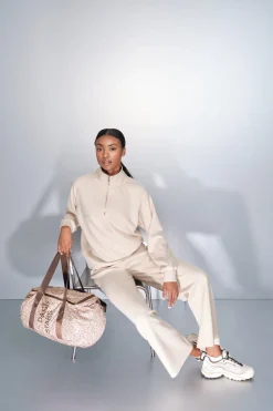 Dash and Stars Sudadera cuello cremallera beige nude Hot