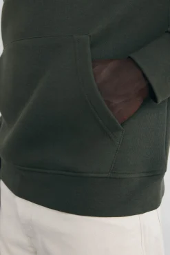 Pedro del Hierro Sudadera cuello cremallera tejido técnico Verde Best