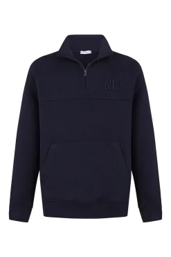 Pedro del Hierro Sudadera cuello cremallera tejido técnico Azul Discount