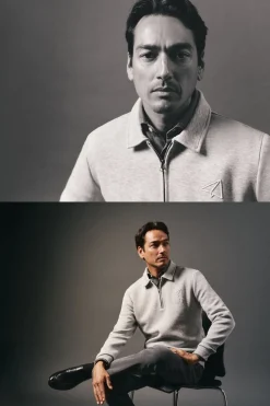 OOTO Sudadera cuello cremallera Gris Sale