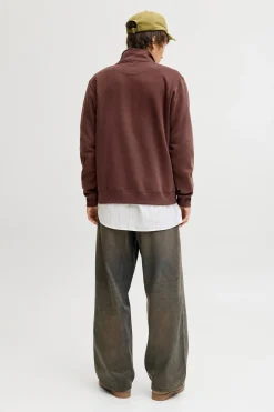 Jack & Jones Sudadera cuello cremallera burdeos Clearance