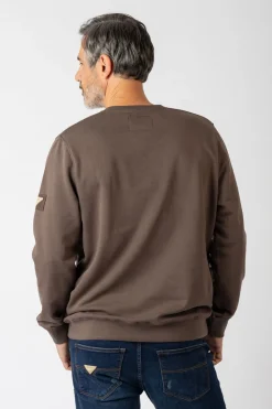 Privata Sudadera cuello redondo Marr&oacute;n Online