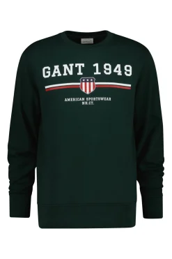 Gant Sudadera cuello redondo Verde oscuro Hot