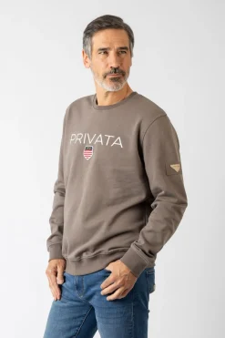 Privata Sudadera cuello redondo Marr&oacute;n Best