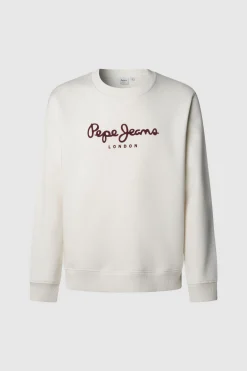 Pepe Jeans Sudadera Cuello Redondo Con Logo marfil Online