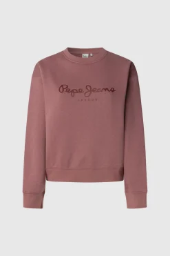 Pepe Jeans Sudadera Cuello Redondo Con Logo rosa New