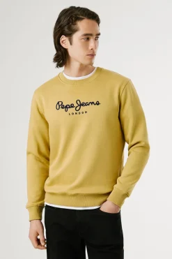 Pepe Jeans Sudadera Cuello Redondo Con Logo amarillo
