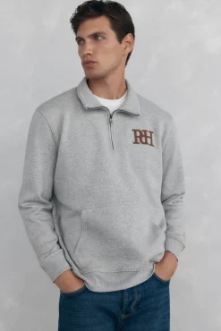 Pedro del Hierro Sudadera cuello vespa Gris Hot