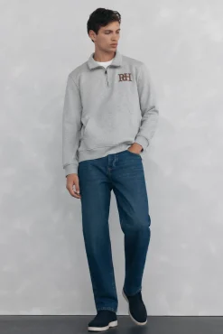 Pedro del Hierro Sudadera cuello vespa Gris Hot