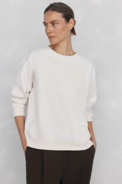 Pedro del Hierro Sudadera de algodón español Blanco