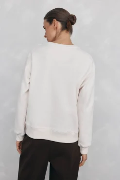 Pedro del Hierro Sudadera de algodón español Blanco