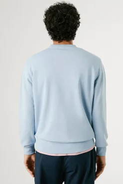 Pepe Jeans Sudadera de cuello redondo con logo y estampado. azul