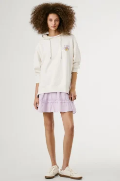 Pepe Jeans Sudadera de manga larga con capucha con logo bordado y dibujo en la parte trasera amarillo Clearance