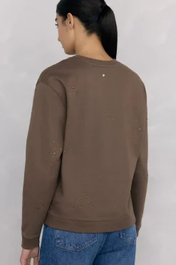 Pedro del Hierro Sudadera detalle beads Verde Online