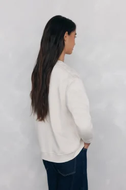 Pedro del Hierro Sudadera detalle trenzado Crudo Hot