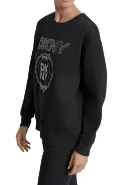 DKNY Sudadera dibujo logo negro