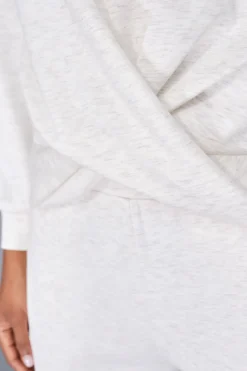 Dash and Stars Sudadera drapeado blanco beige New