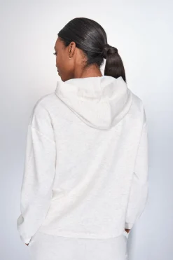 Dash and Stars Sudadera drapeado blanco beige New