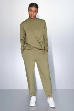 Dash and Stars Sudadera drapeado kaki beige Online