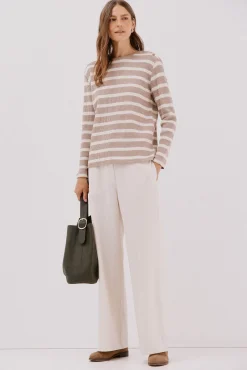 Cortefiel Sudadera estructura rayas Beige