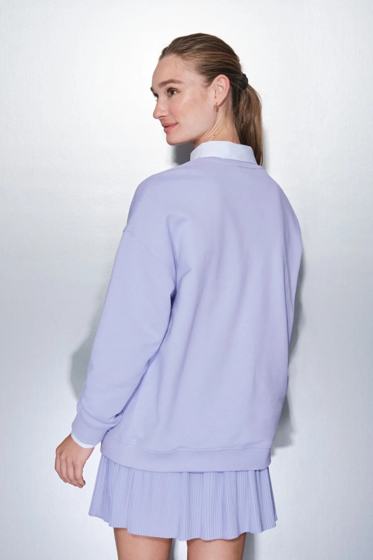 Dash and Stars Sudadera felpa 100% algodón lila morado/lila New