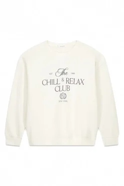 Women'secret Sudadera felpa algodón blanco marfil New