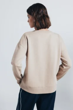 Springfield Sudadera gráfica ciudad beige