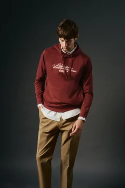 OOTO Sudadera gráfica con capucha Granate Hot