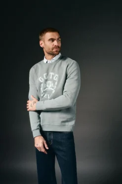 OOTO Sudadera gráfica cuello caja Azul Online