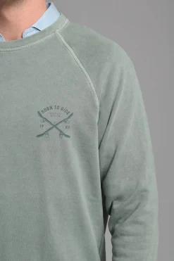 Cloking Sudadera Lavada Verde oscuro Outlet