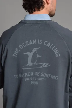 Cloking Sudadera Lavada Azul marino