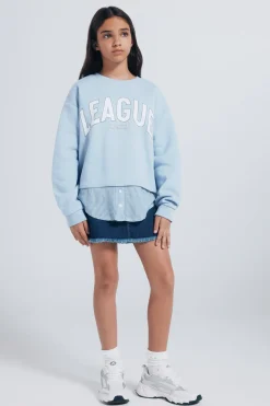 Springfield Kids Sudadera League niña azul Outlet