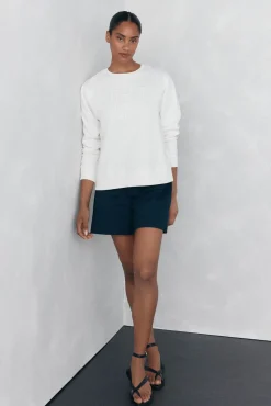 Pedro del Hierro Sudadera lisa algodón Blanco New